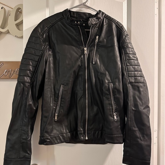 H&M Jackets & Coats Mens Faux Leather Jacket Poshmark